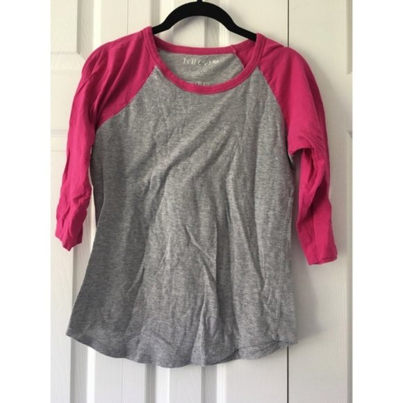 tarea Tops - Gray and Hot Pink Baseball Raglan Tee